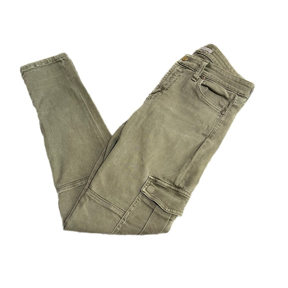 Vince Women's Green Military Skinny Cargo Jeans size 26